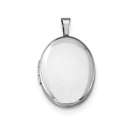 FJC Finejewelers Sterling Silver 16mm Polished Oval Locket Necklace