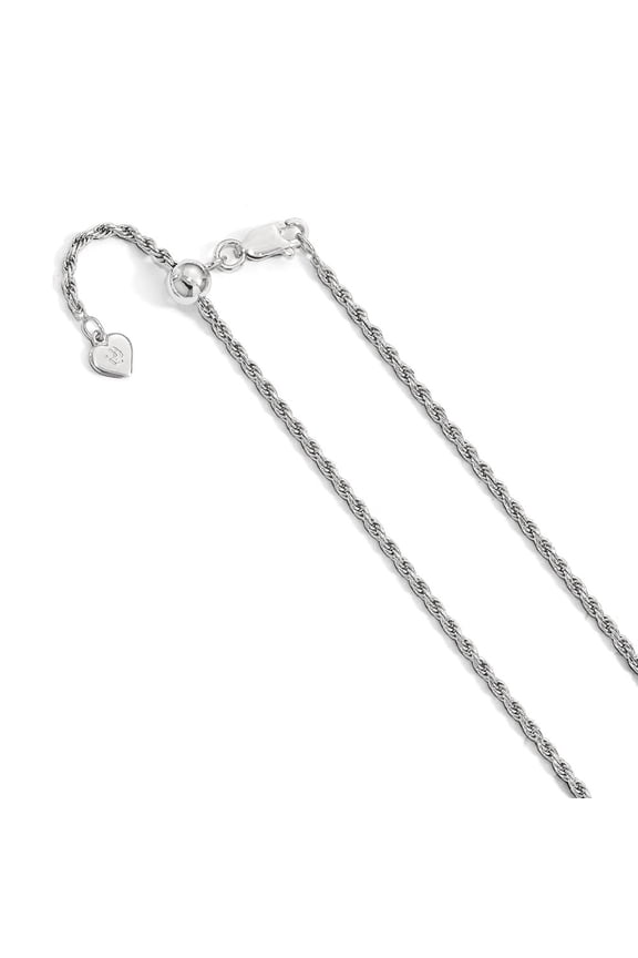 FJC Finejewelers Sterling Silver Adjustable Rope Chain Necklace