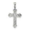 thumbnail image 1 of FJC Finejewelers Sterling Silver Antiqued Fleur De Lis Cross Pendant Necklace - Chain Included, 1 of 4