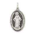 thumbnail image 1 of FJC Finejewelers Sterling Silver Antiqued Miraculous Medal Pendant Necklace - Chain Included, 1 of 5