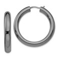 thumbnail image 1 of FJC Finejewelers Sterling Silver Black-plated 5mm Tube Earrings Female Adult, 1 of 2