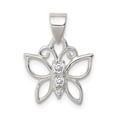 thumbnail image 1 of Silver Cubic Zirconia Butterfly Charm Pendant, 1 of 4