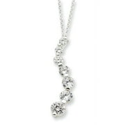 FJC Finejewelers Sterling Silver Cubic Zirconia Journey Necklace