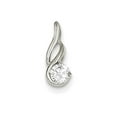 thumbnail image 1 of FJC Finejewelers Sterling Silver Cubic Zirconia Pendant Necklace Slide - Chain Included, 1 of 5