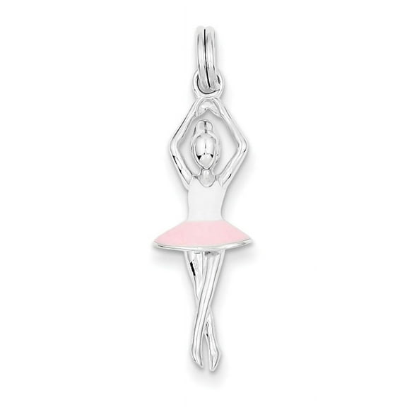 FJC Finejewelers Sterling Silver Enamel Ballerina Charm