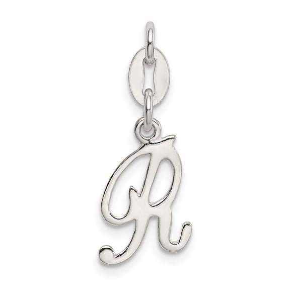 FJC Finejewelers Sterling Silver Initial R Pendant Necklace - Chain Included