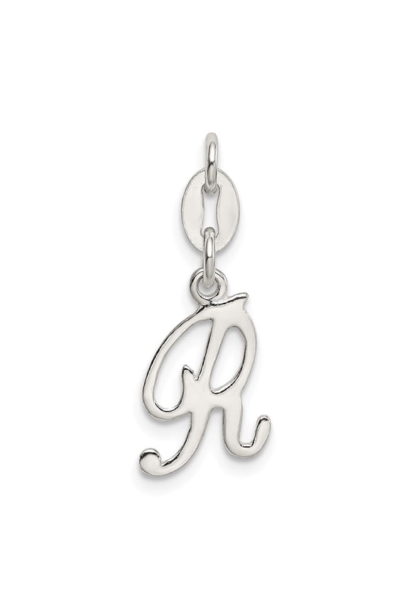 FJC Finejewelers Sterling Silver Initial R Pendant Necklace - Chain Included