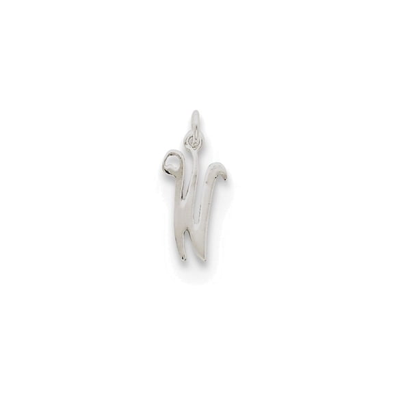 Sterling Silver W Initial Pendant
