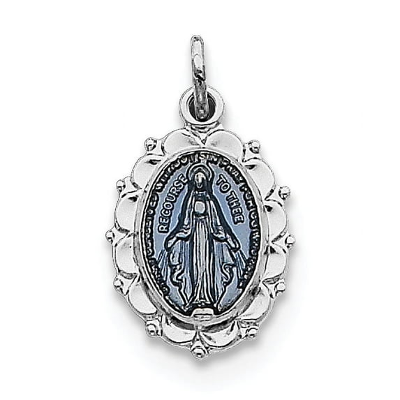 FJC Finejewelers Sterling Silver Miraculous Medal Pendant Necklace - Chain Included