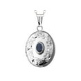 thumbnail image 1 of FJC Finejewelers Sterling Silver Oval Locket Pendant Necklace with Genuine Sapphire September Birthstone, 1 of 8