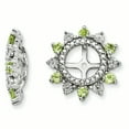 thumbnail image 1 of Sterling Silver Rhodium Peridot Earring Jacket QJ105AUG, 1 of 2