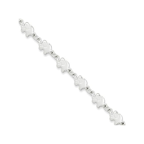 FJC Finejewelers Sterling Silver Polished Elephant Bracelet