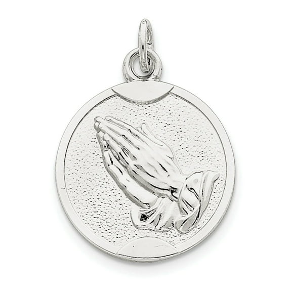FJC Finejewelers Sterling Silver Praying Hands Medal Pendant Necklace - Chain Included