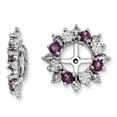 thumbnail image 1 of FJC Finejewelers Sterling Silver Rhodolite Garnet Earring Jackets Female Adult, 1 of 2