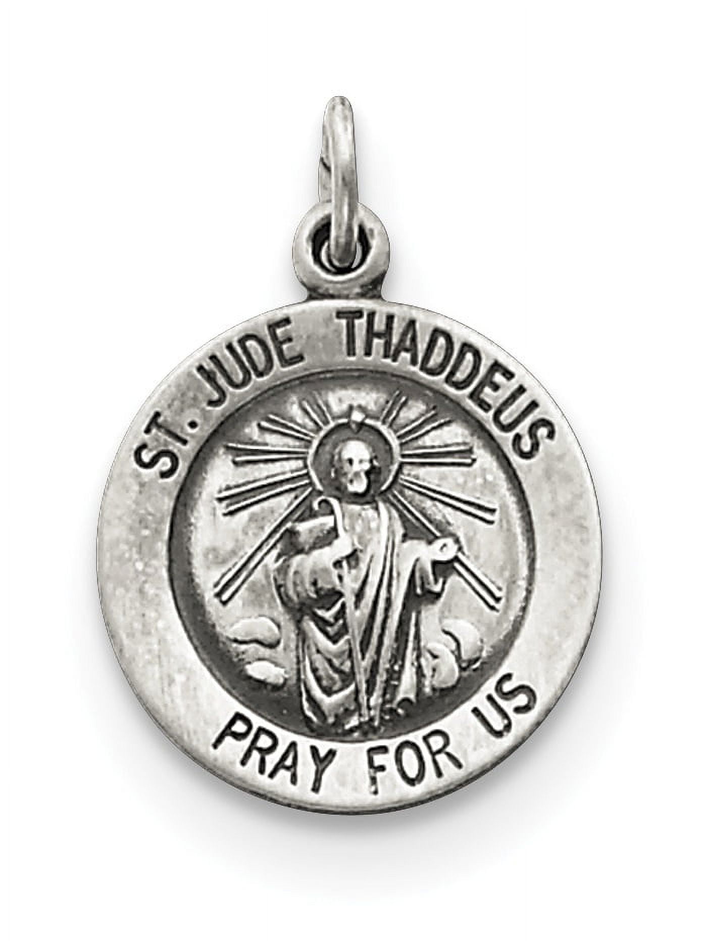 FJC Finejewelers Sterling Silver Saint Jude Thaddeus Medal Pendant ...