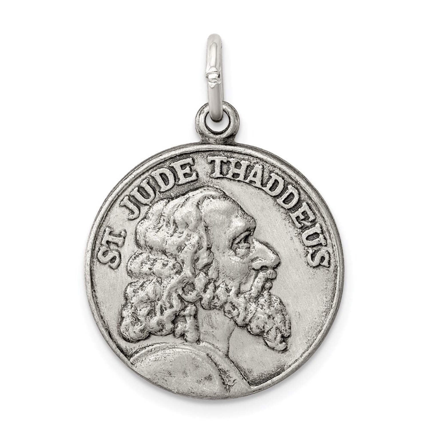 FJC Finejewelers Sterling Silver Saint Jude Thaddeus Medal Pendant ...