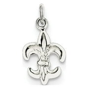 JEWELRYPOT FJC Finejewelers Sterling Silver Small Fleur De Lis Charm Female Adult