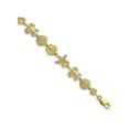 thumbnail image 1 of FJC Finejewelers Turtle Sand Dollar Shell Starfish Bracelet Polish Textured, 1 of 4