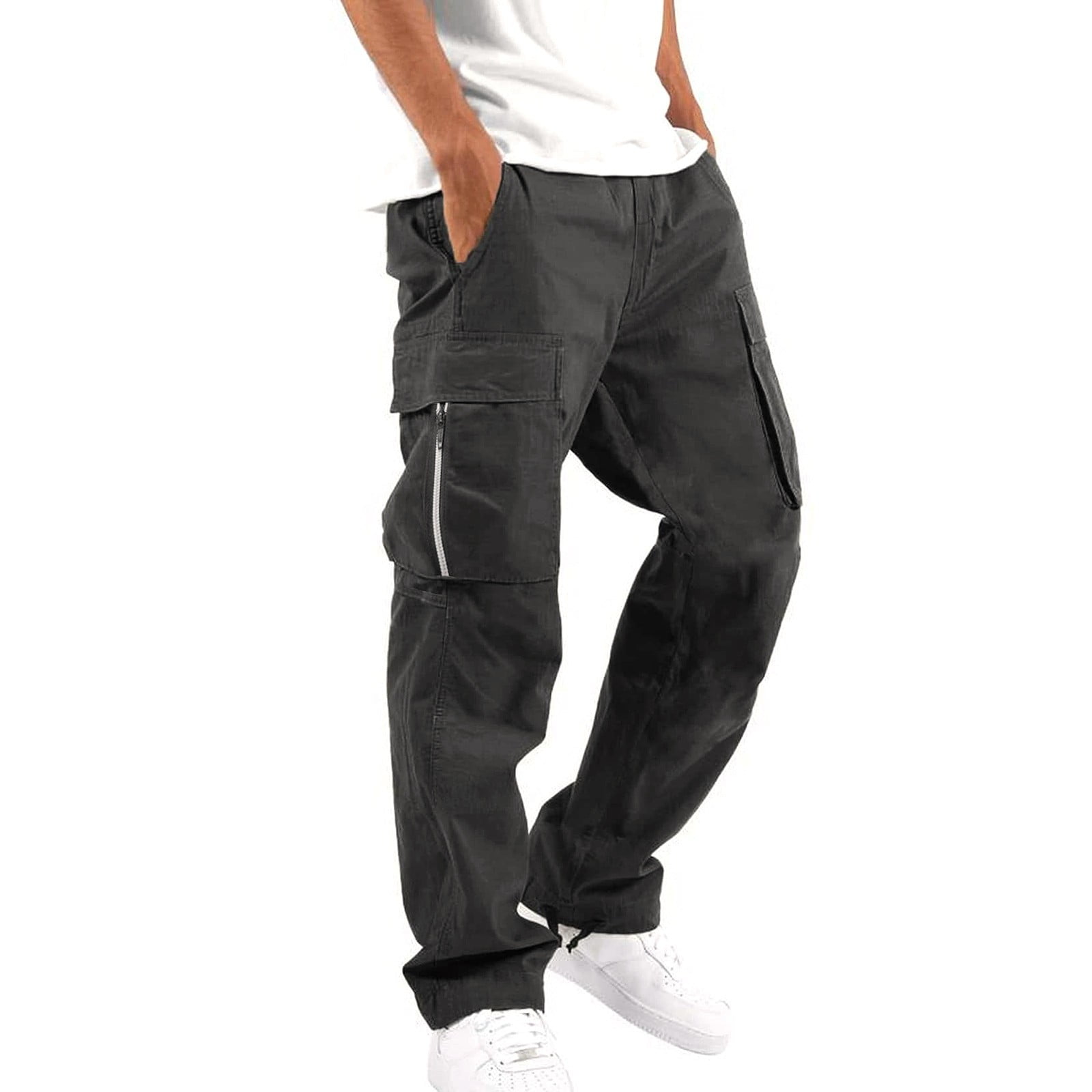 【U LAN】INN IN POCKET CARGO PANTS ZKCCNUK Men's Cargo Pants, Hiking Utility Joggers, Casual