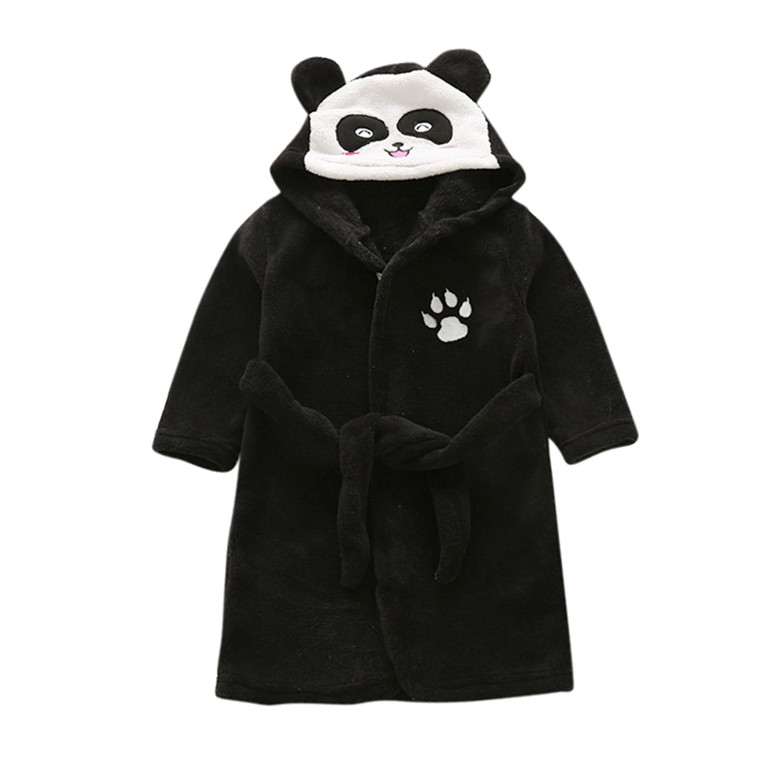 FJHNGBDH Girls Boys Toddler Bathrobes Cartoon Panda Print Long Sleeve  Pajamas Flannel Kids Soft Kawaii Warm Robe Hooded Night-Robe 7-8 Years -  Walmart.com