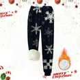 thumbnail image 1 of FJHNGBDH High Waisted Leggings For Women Christmas Snowflake Print New Pants Velvet Warm Capri Full Length Casual With Pockets, 1 of 4
