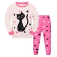 thumbnail image 1 of FJHNGBDH Little Girls Pajamas Sets Toddler Long Sleeve Cartoon Cat Printed Top And Pants Clothes Lovely Sleepwear 2 Piece Pjs 6-7 Years, 1 of 3