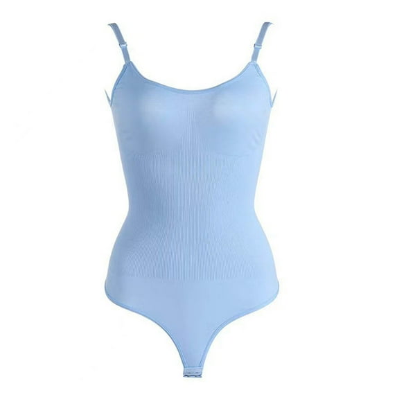 FJHNGBDH Shapewear Bodysuit For Women Tummy Control Body Seamless Plus Size Lift Hip Thong Adjustable Straps With Snap Closure