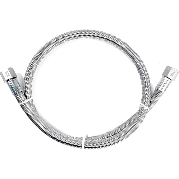 FJIC High Pressure Hydraulic Hose, Braided Stainless Steel SS316, Lining, 3 Feet Length