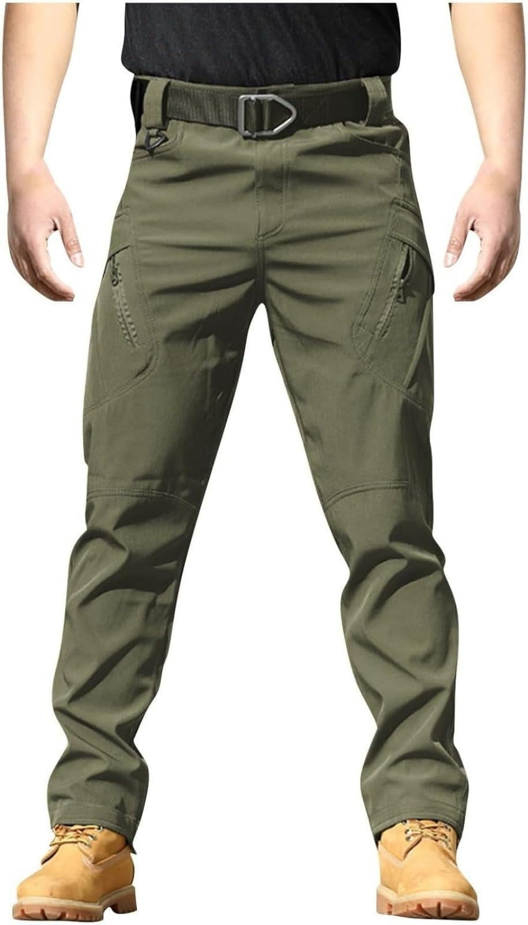 Versatile men's cargo pants with a slim leg