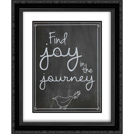 FJJ Sparrow 2x Matted 20x24 Black Ornate Framed Art Print by Gibbons, Lauren