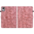 thumbnail image 1 of FJLBDE Case for Lenovo Tab Idea 11 / Lenovo Xiaoxin Pad 11 2025, Embossed Flower PU Leather Flip Wallet Folio Stand Cover, Pink, 1 of 7