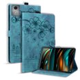 thumbnail image 1 of Case for Lenovo Tab M11 Plus/K11 Plus 11.5 inch 2024 with Stand, Card Slot, Embossed Flower PU Leather Folio Magnetic Cover with Pen Holder, Green, 1 of 7