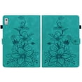 thumbnail image 1 of FJLBDE Case for Lenovo Tab M9 9.0 Inch 2023 Released TB-310FU, Embossed Flower PU Leather Flip Wallet Folio Stand Cover, Green, 1 of 7
