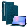 thumbnail image 1 of FJLBDE Case for Samsung Galaxy Tab S10 FE Plus/S10 FE+ 13.1 Inch 2025, Embossed Flower PU Leather Flip Wallet Folio Stand Cover, Blue, 1 of 7