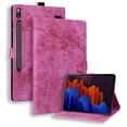 thumbnail image 1 of FJLBDE Case for Samsung Galaxy Tab S11 Ultra 14.6 inch 2025 with Stand, Card Slot, Embossed Flower PU Leather Folio Magnetic Cover with Pen Holder, Rose, 1 of 7