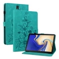 thumbnail image 1 of FJLBDE Case for Samsung Galaxy Tab S4 10.5 inch 2018 SM-T830, Embossed Flower PU Leather Flip Wallet Folio Stand Cases Cover with Pencil Holder, Green, 1 of 7