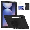 thumbnail image 1 of FJLBDE Case for Samsung Galaxy Tab S8 Plus/S7 FE/S7 Plus 12.4 Inch with Butterfly Stand, Heavy Duty Rugged Protective Cover with Pencil Holder Shoulder Strap for Kids Girls, Black, 1 of 7