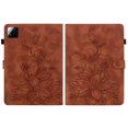 thumbnail image 1 of FJLBDE Case for Xiaomi Pad 7/Xiaomi Pad 7 Pro 11.2 inch 2024, Embossed Flower PU Leather Flip Wallet Folio Stand Cover, Brown, 1 of 7