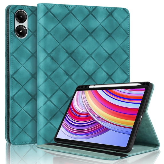 Case for Xiaomi Redmi Pad 2 Pro/Pad Pro (2025/2024) 12.1 inch, Blue Leather Folio Stand with Pencil Holder & Card Slot