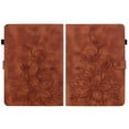 thumbnail image 1 of FJLBDE Case for 6.8" Kindle Paperwhite 11th Gen 2021, Embossed Flower PU Leather Flip Wallet Folio Stand Cover, Brown, 1 of 7
