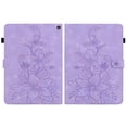 thumbnail image 1 of Case for Amazon Fire HD 10 (13th Gen, 2023), Embossed Flower PU Leather Flip Wallet Folio Stand Cover, Purple, 1 of 7