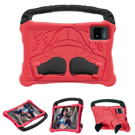 FJLBDE Case for Honor Pad X8b 11.0 inch 2026, Shockproof Handle Stand Protective Case with Shoulder Strap Cover (Red)