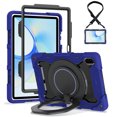 thumbnail image 1 of FJLBDE Case for Huawei MatePad Pro 11 2024 2022 with 360 Kickstand, Shoulder Strap Carrying Protective Cover, Navy Blue, 1 of 6
