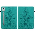 thumbnail image 1 of FJLBDE Case for Lenovo Idea Tab Pro 12.7 inch 2025, Embossed Flower PU Leather Flip Wallet Folio Stand Cover, Green, 1 of 7