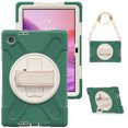 thumbnail image 1 of For Lenovo Tab 10.1 inch 2025 TB311FU/TB311XU Case, 360 Hand Strap, Shoulder Strap, Kickstand, Rugged Drop Protection, Emerald Green, 1 of 6