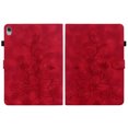 thumbnail image 1 of FJLBDE Case for Lenovo Tab K10 2021 10.3 inch TB-X6C6L X6C6F X6C6X, Embossed Flower PU Leather Flip Wallet Folio Stand Cover, Red, 1 of 7