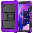 thumbnail image 1 of FJLBDE Case for Lenovo Tab M10 3rd Gen 10.1 inch 2022, Rugged Shockproof Tablet Cases Cover with Kickstand Shoulder Strap, Purple, 1 of 7