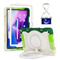 thumbnail image 1 of FJLBDE Case for Lenovo Tab M10 Plus 3rd Gen 2022 10.6 Inch with 360 Kickstand, Shoulder Strap Carrying Protective Cover, Multicolor Green, 1 of 6