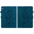 thumbnail image 1 of FJLBDE Case for Lenovo Tab P11 11.0 Inch TB-J606F, Embossed Flower PU Leather Flip Wallet Folio Stand Cover, Blue, 1 of 7