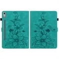 thumbnail image 1 of FJLBDE Case for Lenovo Tab P12 12.7 inch 2023 TB370FU, Embossed Flower PU Leather Flip Wallet Folio Stand Cover, Green, 1 of 7